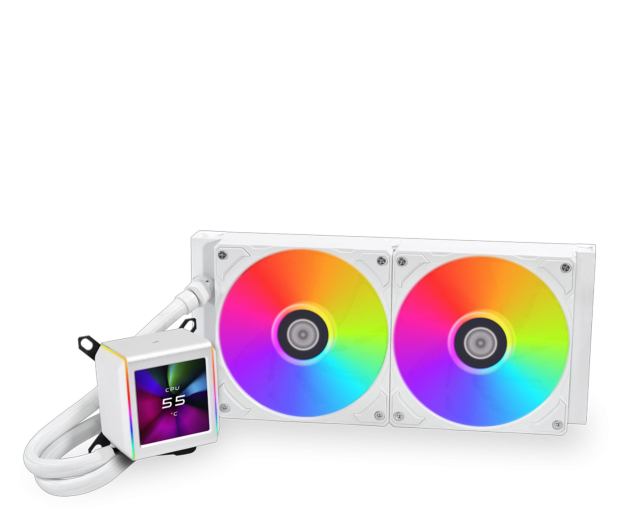 Lian Li Galahad II LCD 280 ARGB White 2x140mm - 1486780 - zdjęcie